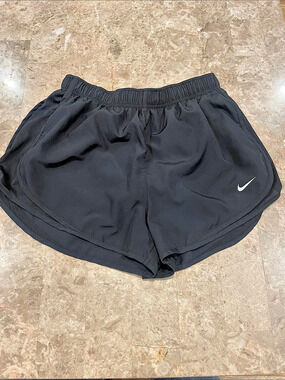 Nike Tempo Running Shorts Black Athletic side mesh vent L